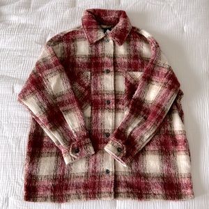 Medium Zara oversized plaid overshirt/shacket